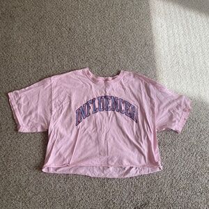 Fashion Nova Womens Influencer Short Sleeve Tee Size L